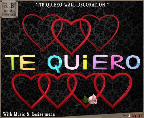 FREE GROUP GIFT - *RnB* Te Quiero Wall Decoration - Group Gift