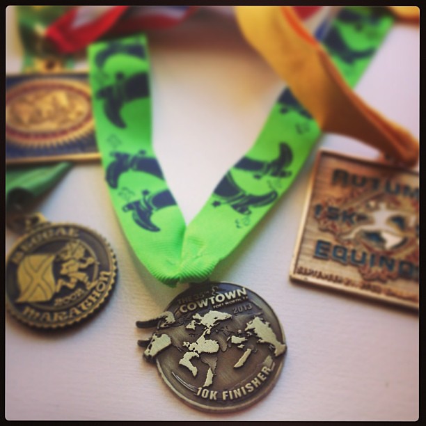 Yesterday's medal.  I really should find a better way to keep these than in a pile on a bookshelf...