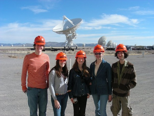 Korey Haynes with classmates at the Very Large Array
