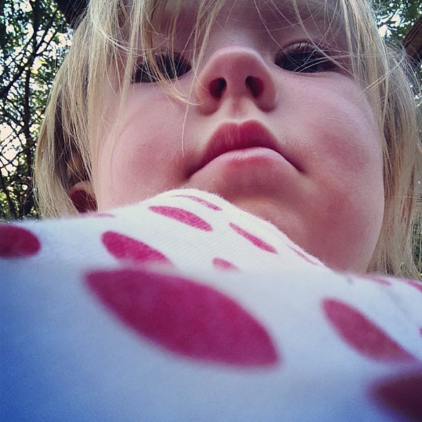 Tiny selfie #polkadots #selfie #gianttoddler