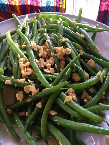Green beans amandine