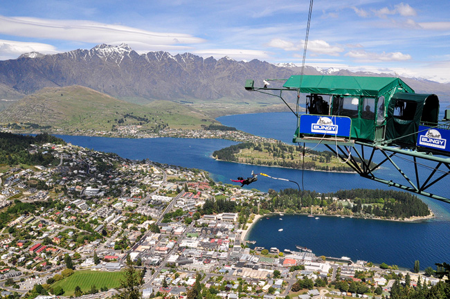 Photo Courtesy of The Ledge Bungy Queenstown | Day 4 New Zealand Sweet as South Contiki Tour | A Guide to South Island