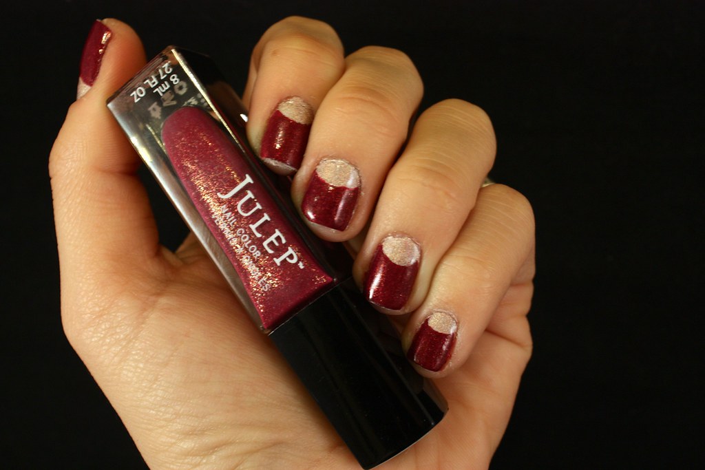 SF Bay Area Style Blog - Half Moon Manicure Using Julep Nail Color