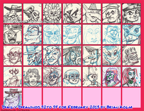Daily Drawings 2013 - February (Heroes) results