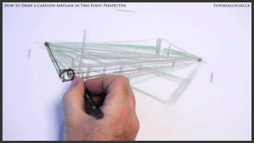 learn how to draw a cartoon airplane in two point perspective 011