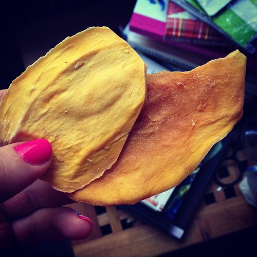 Pre-workout snack, dried mango!I only eat fruit before a heavy workout/for breakfast. Rest of the day I stick to greens (they are better for you)