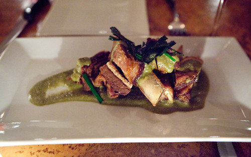 Special of the day: Braised & fried lamb ribs w/green curry and scallions