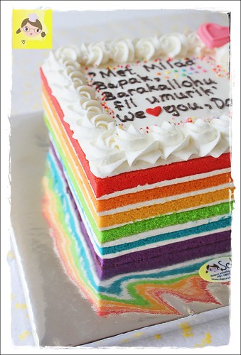 Rainbow Cake for Dad