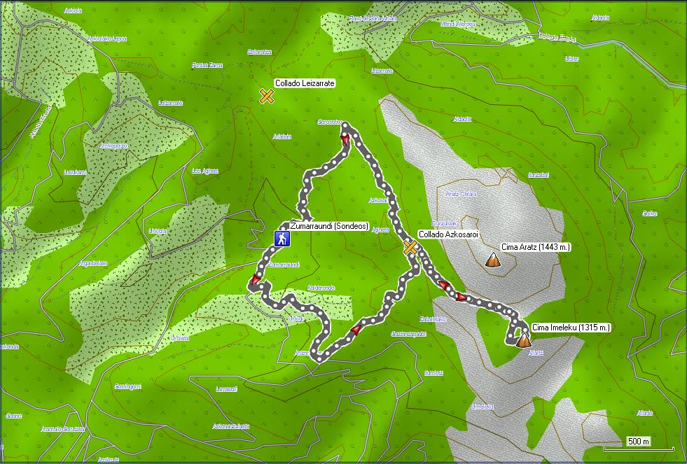 Mapa 2013_01_12 Imeleku desde Zumarraundi (Sondeos)