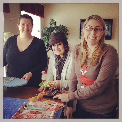 Erin, @hitched_and_stitched and @alli518 gettin' their craft on!!! #meandelna #ohcraft