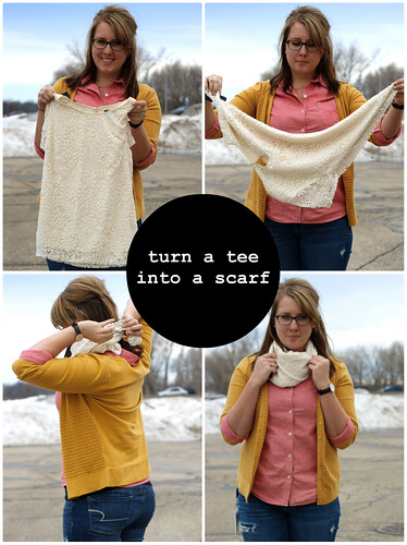 turn a tee into a scarf