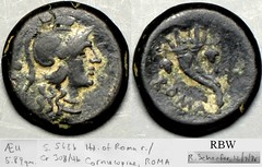 308/4b Herennia Uncia. Roma, double cornucopiae with vine leaves. Typically heavy for this issue, As-weight of 71 gram.. AM#1351-59, 5g89
