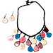 Tagua nut seeds multicolor cascade necklace with earrings www.latinartjewelry.com