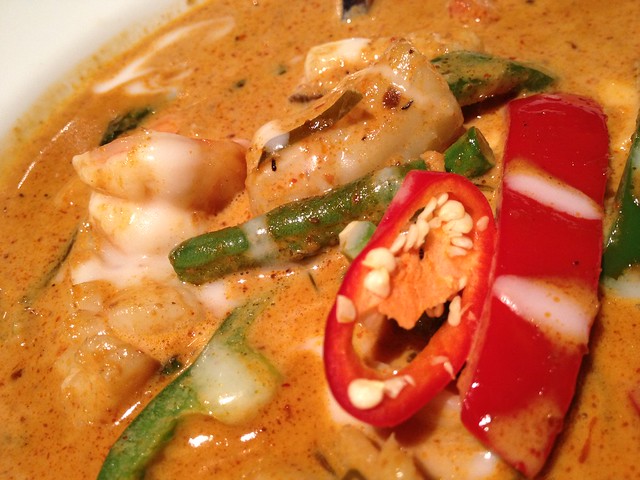Thai Rice Seafood Paenang Close Up
