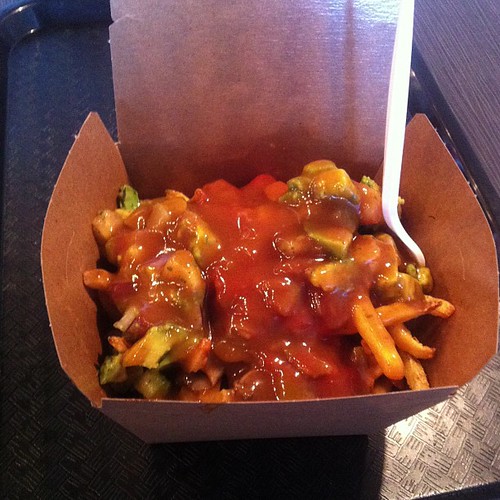 Semi-vegan poutine at My Fries. #yegfood by raise my voice