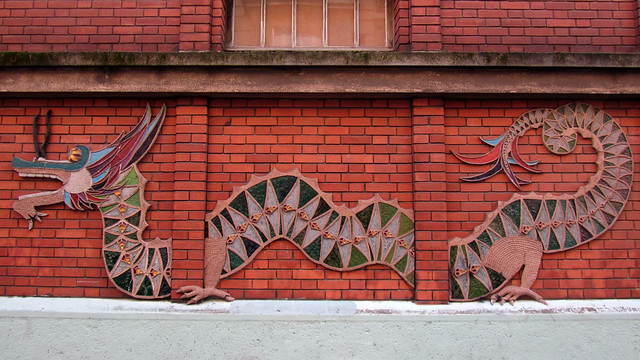 Street art of dragon