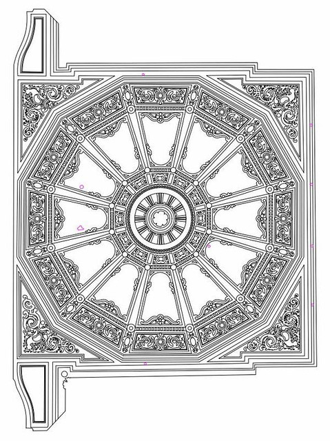 Ceiling plan from laser scan data