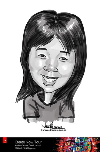 digital caricature for Adobe Create Now Tour - Ang Siew Huang