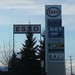 Esso signage new and old at Esso Truck Key lock station Edmonton