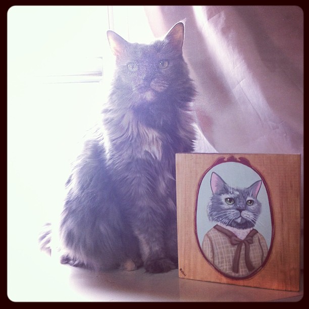 Dahlia with her portrait