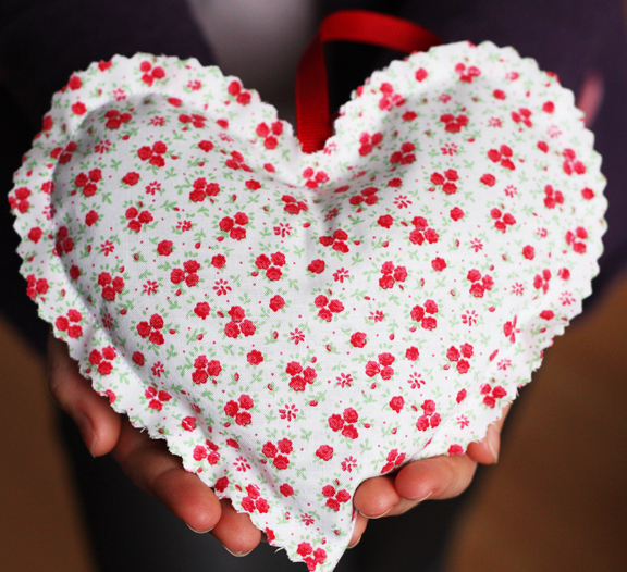 Valentines fabric heart