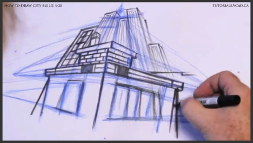 learn how to draw city buildings 023
