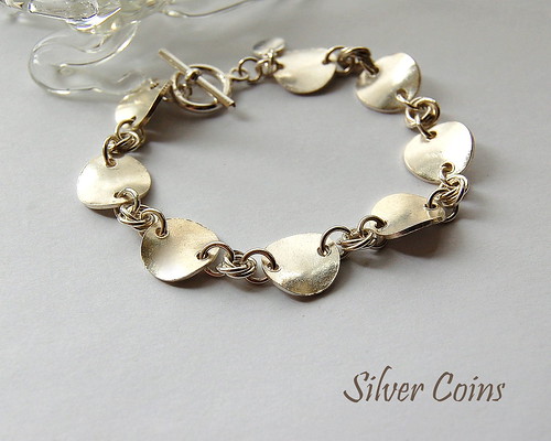 Silver Coins Bracelet by gemwaithnia