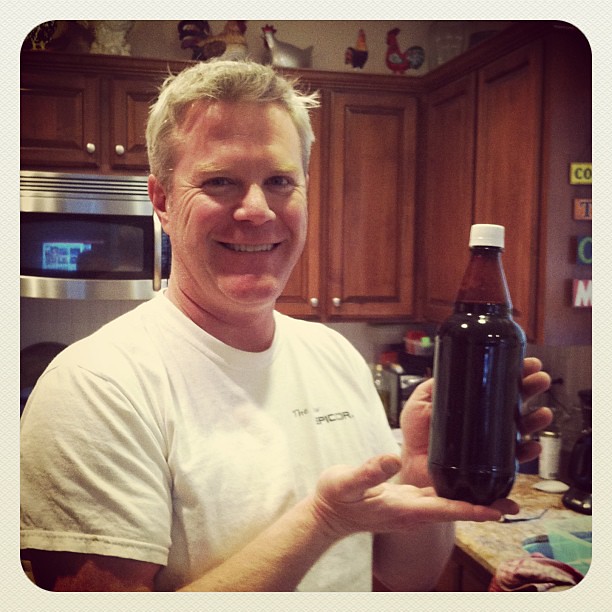 Made his own root beer!