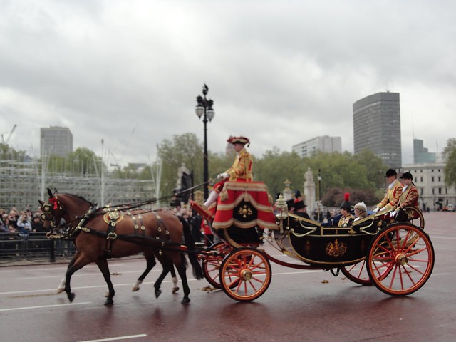 Queen - leaving Buckingham Palace to open Parliament