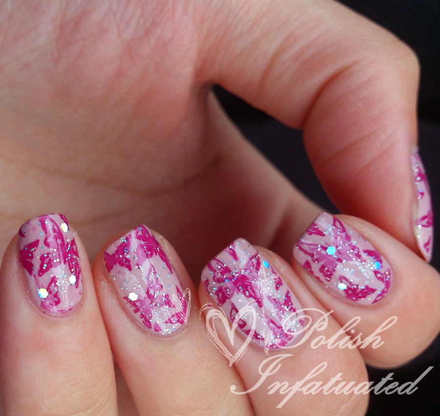 pink glittery butterflies3