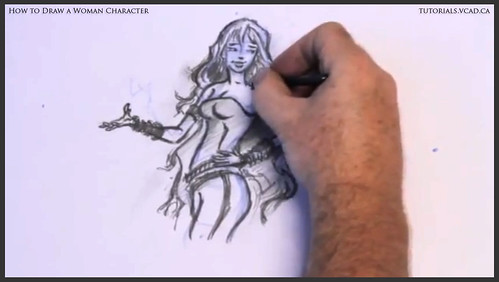 learn how to draw a woman character 024