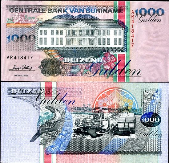 1000 Gulden Surinam 1995, Pick 141b