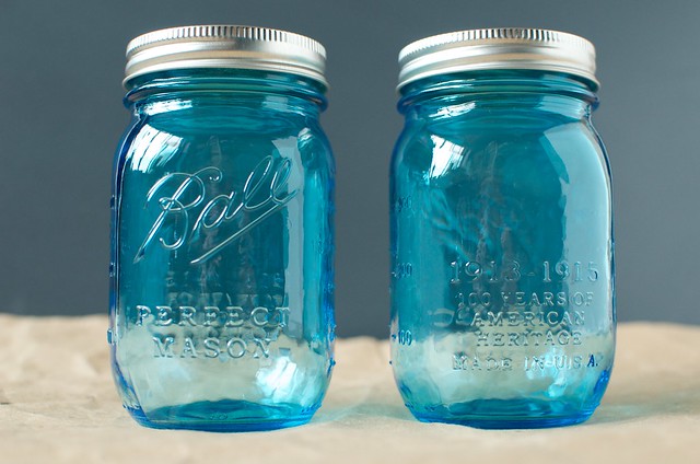Vintage-style Jars, front and back
