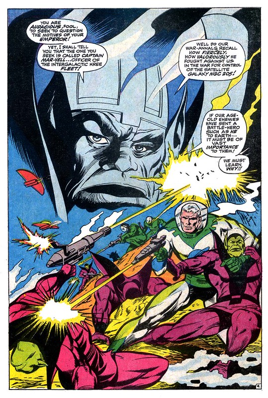 Captain Marvel 2 splash page Gene Colan 1968