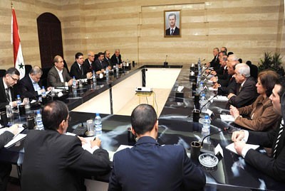 Syrian ministerial meeting on the crisis inside the country involved the Socialist Unionist Party. The meeting was held on March 20, 2013 in Damascus. by Pan-African News Wire File Photos