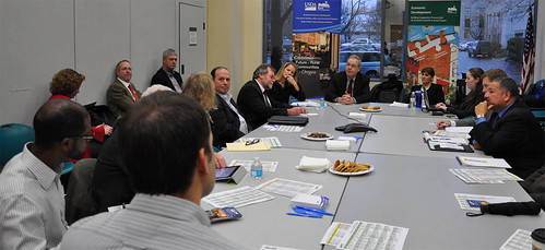 Under Secretary Dallas Tonsager, in Oregon, (center of table) meets with business, technology, education, agriculture, finance and state government representatives to discuss job creation.
