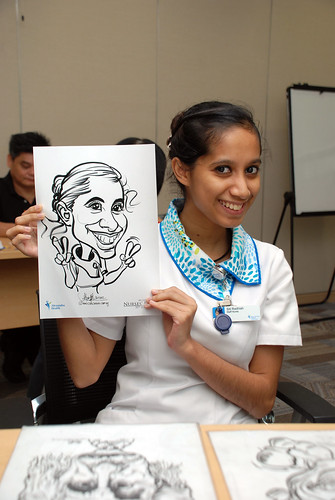 caricature live sketching for Khoo Teck Puat Hospital, Nurses' Day - 6