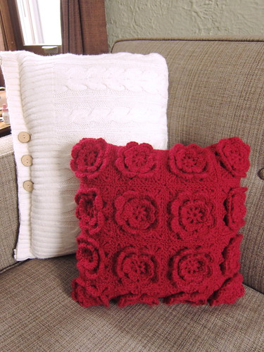 Iron Craft '13 #3 - Crocheted Flower Pillow