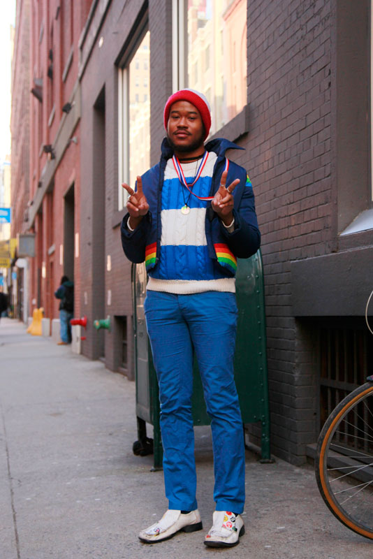 blue_madefw street style, street fashion, men, NYC, NYFW, MadeFW, Quick Shots