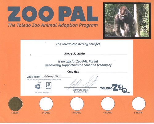 Become a Toledo Zoo Pal. Thanks. by Sunshine Gorilla