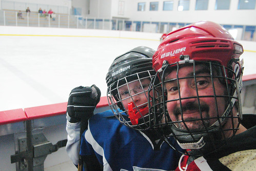 day 3175: the annual kids versus parents hockey game! I.