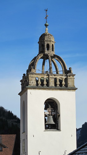 Clocher - bell tower - Glockenturm of St-Théodule church (Champéry)