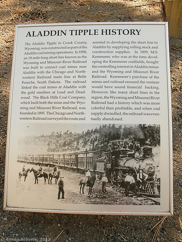 Aladdin Tipple History Sign, Aladdin Tipple Historical Interpretive Park, Wyoming