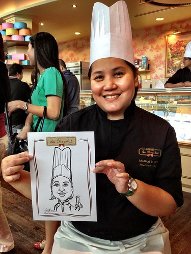 caricature live sketching for Au Chocolat Opening - Day 2 - 7