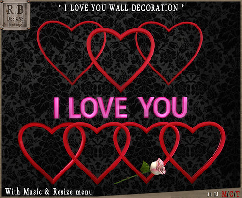 FREE GROUP GIFT - *RnB* I Love You Wall Decoration - Group Gift