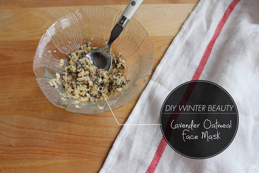 oatmeal diy with mask3 DIY mask face Made Beauty lavender Winter Julip face  oatmeal