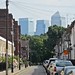 Canary Wharf from Mile End
