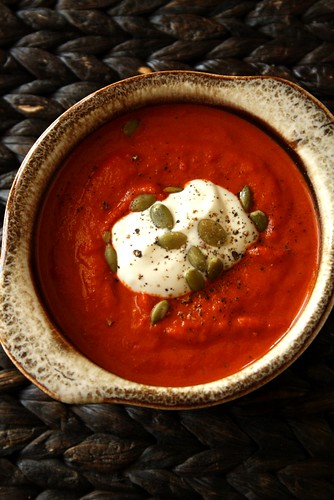 Roasted Red Pepper Soup with Sundried Tomatoes