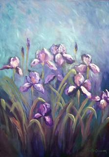 Irises at Dusk, by Cynthia Young
