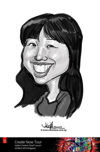 digital caricature for Adobe Create Now Tour - 3